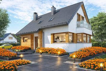  Projekt domu BW-36 wariant 19 (JGC1251) - projekt domu parterowego z poddaszem - Zdjęcie 1