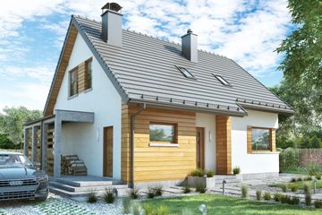  Projekt domu BW-36 wariant 19 (JGC1251) - projekt domu parterowego z poddaszem - Zdjęcie 2