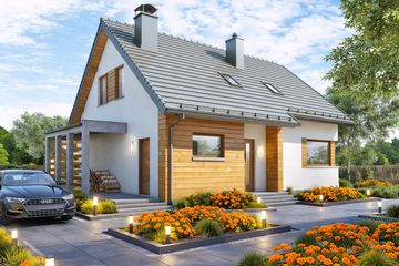  Projekt domu BW-36 wariant 19 (JGC1251) - projekt domu parterowego z poddaszem - Zdjęcie 2