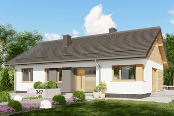  Projekt domu APS 347 (LUA1580) - projekt domu parterowego - Zdjęcie 1