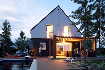  Projekt domu Daktyl II bez garażu [B] (WRF2370) - projekt domu parterowego z poddaszem - Zdjęcie 3