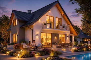 Projekt domu BW-27 wariant 4 - parterowy z poddaszem dom o powierzchni 123 m², dach dwuspadowy - ujęcie 4