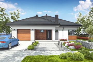  Projekt domu Kalcyt II z garażem 1-st. [A] (WRF2368) - projekt domu parterowego - Zdjęcie 1
