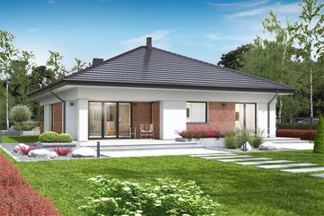  Projekt domu Kalcyt II z garażem 1-st. [A] (WRF2368) - projekt domu parterowego - Zdjęcie 2