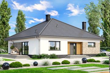  Projekt domu Aloes 4 (WOF1195) - projekt domu parterowego - Zdjęcie 1