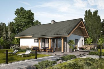  Projekt domu L-241 murowany (SLU1028) - projekt domu parterowego - Zdjęcie 2