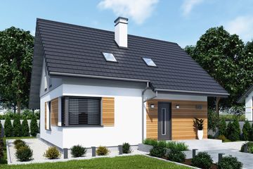  Projekt domu Santorini 2 (SLN2810) - projekt domu parterowego z poddaszem - Zdjęcie 1