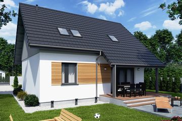  Projekt domu Santorini 2 (SLN2810) - projekt domu parterowego z poddaszem - Zdjęcie 2