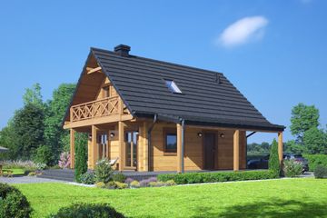  Projekt domu Gajówko 13 dw (KRP2677) - projekt domu parterowego z poddaszem - Zdjęcie 1