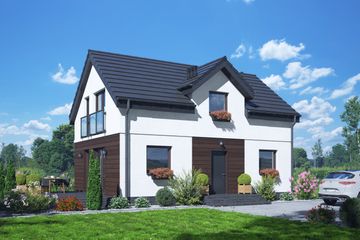  Projekt domu Jugów bb 70 (KRP2675) - projekt domu parterowego z poddaszem - Zdjęcie 1