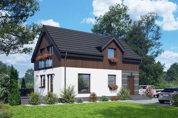  Projekt domu Osieczno bb 70 (KRP2674) - projekt domu parterowego z poddaszem - Zdjęcie 1