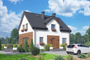  Projekt domu Zawojowo bb 70 (KRP2673) - projekt domu parterowego z poddaszem - Zdjęcie 1