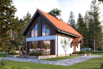  Projekt domu Lisek dr-T (BSA2339) - projekt domu parterowego z poddaszem - Zdjęcie 2