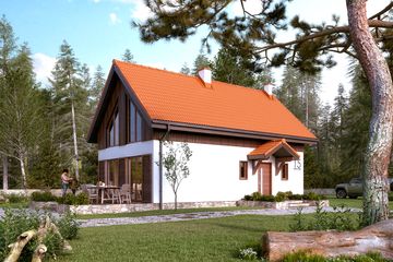  Projekt domu Lisek dr-T (BSA2339) - projekt domu parterowego z poddaszem - Zdjęcie 3