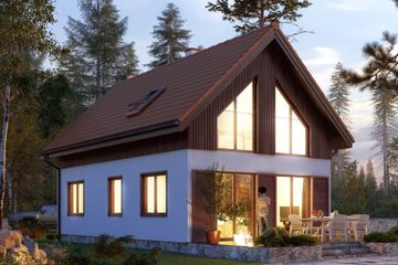  Projekt domu Lisek dr-T (BSA2339) - projekt domu parterowego z poddaszem - Zdjęcie 1