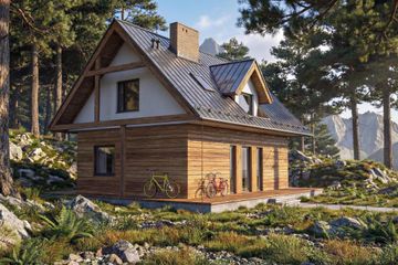  Projekt domu Kubuś - drewniany (GDE1037) - projekt domu parterowego z poddaszem - Zdjęcie 5