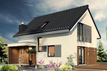  Projekt domu Domidea 68 (WAC1117) - projekt domu parterowego z poddaszem - Zdjęcie 1