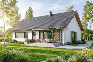 Projekt domu Mokka 17 plus 2 - parterowy dom o powierzchni 122,88 m², dach dwuspadowy - ujęcie 4
