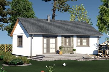  Projekt domu Domek na Miodowej 57 (003 ES 57) (SLF1113) - projekt domu parterowego - Zdjęcie 2