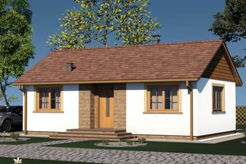  Projekt domu Domek na Miodowej 57 (003 ES 57) (SLF1113) - projekt domu parterowego - Zdjęcie 3