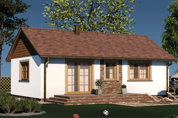  Projekt domu Domek na Miodowej 57 (003 ES 57) (SLF1113) - projekt domu parterowego - Zdjęcie 4