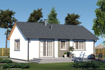 Projekt domu Domek na Miodowej 58 (003 ES 58) (SLF1115) - projekt domu parterowego - Zdjęcie 2