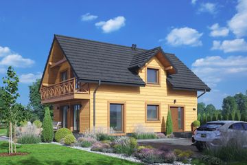  Projekt domu Orłowo a3 dws (KRP2672) - projekt domu parterowego z poddaszem - Zdjęcie 1