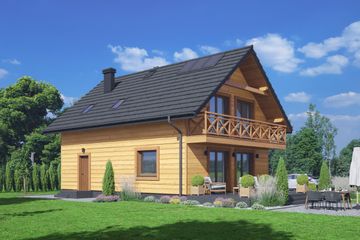  Projekt domu Orłowo a3 dws (KRP2672) - projekt domu parterowego z poddaszem - Zdjęcie 2