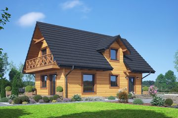  Projekt domu Osieczno a3 dws (KRP2671) - projekt domu parterowego z poddaszem - Zdjęcie 1