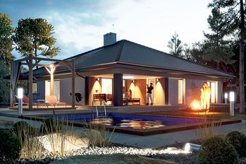  Projekt domu Aura II z garażem 1-st. [A] (WRF2372) - projekt domu parterowego - Zdjęcie 4