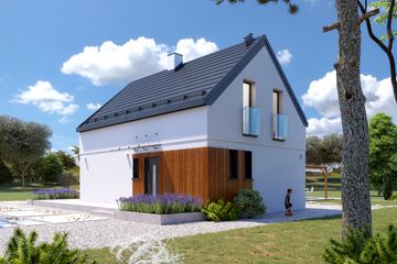  Projekt domu Lisek 2 (BSA2342) - projekt domu parterowego z poddaszem - Zdjęcie 3