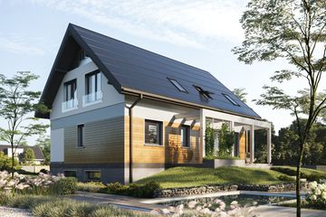  Projekt domu Agaton Polo OZE (1813) (KRD2959) - projekt domu parterowego z poddaszem - Zdjęcie 4