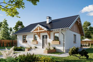  Projekt domu Mikro (1750) (KRD2963) - projekt domu parterowego - Zdjęcie 1