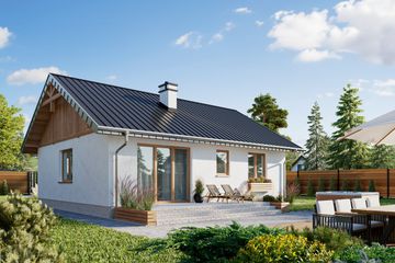  Projekt domu Mikro (1750) (KRD2963) - projekt domu parterowego - Zdjęcie 2