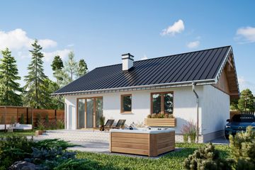  Projekt domu Mikro (1750) (KRD2963) - projekt domu parterowego - Zdjęcie 4