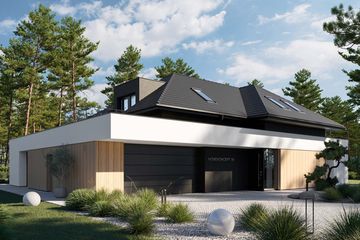  Projekt domu HomeKoncept 98 (KRX1226) - projekt domu parterowego z poddaszem - Zdjęcie 1