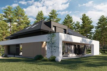  Projekt domu HomeKoncept 98 (KRX1226) - projekt domu parterowego z poddaszem - Zdjęcie 3