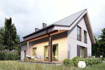  Projekt domu uA80v1 (WCB1450) - projekt domu parterowego z poddaszem - Zdjęcie 4