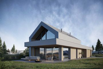  Projekt domu HomeKoncept 95 G2 wariant 01 (KRX1227) - projekt domu parterowego z poddaszem - Zdjęcie 1