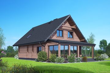 Projekt domu Drozdowo dw (KRP2680) - projekt domu parterowego z poddaszem - Zdjęcie 2