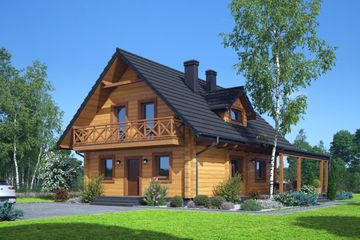  Projekt domu Zawojowo a5 dw (KRP2679) - projekt domu parterowego z poddaszem - Zdjęcie 1