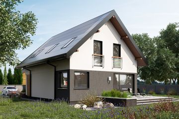  Projekt domu Anatol Solo OZE (1812) (KRD2943) - projekt domu parterowego z poddaszem - Zdjęcie 2