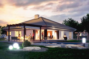  Projekt domu Aura z wiatą [A1] (WRF2377) - projekt domu parterowego - Zdjęcie 4