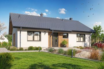  Projekt domu Tracja 9 (WOE1181) - projekt domu parterowego - Zdjęcie 1