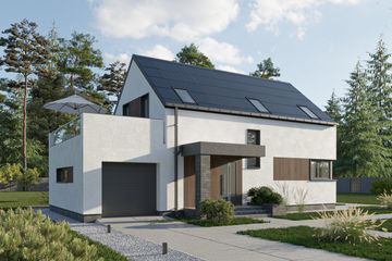  Projekt domu Dingo OZE (1826) (KRD2949) - projekt domu parterowego z poddaszem - Zdjęcie 2