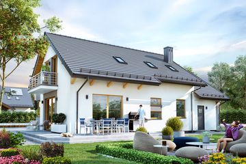  Projekt domu BW-03 wariant 10 (JGC1253) - projekt domu parterowego z poddaszem - Zdjęcie 1