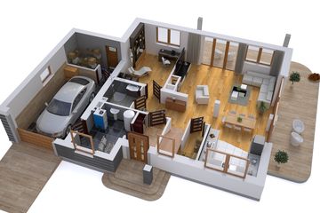  Projekt domu BW-46 wariant 1 (JGC1255) - projekt domu parterowego z poddaszem - Zdjęcie 3