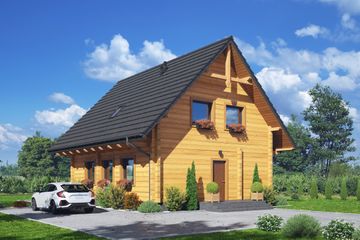  Projekt domu Gronów a3 dw (KRP2687) - projekt domu parterowego z poddaszem - Zdjęcie 1