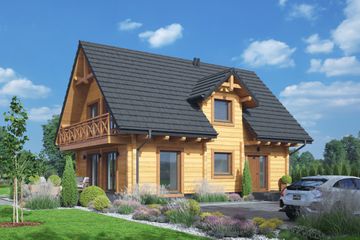  Projekt domu Orłowo a3 dw (KRP2686) - projekt domu parterowego z poddaszem - Zdjęcie 1