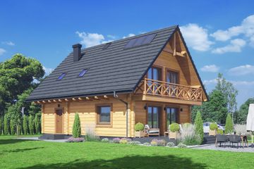  Projekt domu Orłowo a3 dw (KRP2686) - projekt domu parterowego z poddaszem - Zdjęcie 2